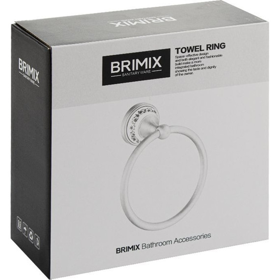 Кольцо для полотенец Brimix 94147, цвет бронза - фото 3