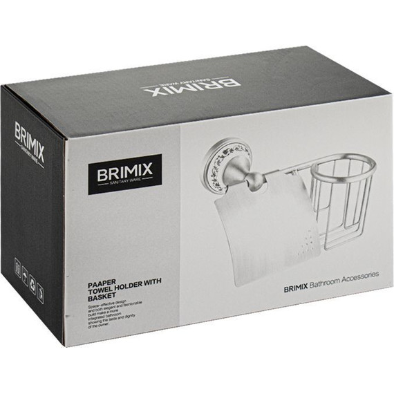 Держатель для туалетной бумаги с держателем для освежителя Brimix 94244, цвет бронза - фото 2