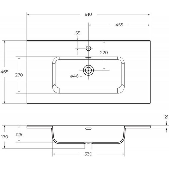 Тумба подвесная с раковиной BelBagno 90 см KRAFT-900-2C-SO-CG (раковина BB900ETL) Cemento Grigio - фото 9