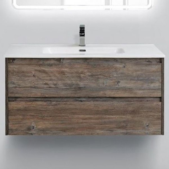 Тумба подвесная с раковиной BelBagno 100 см KRAFT-1000-2C-SO-PP (раковина LOV-1000-LVB) Pino Pasadena - фото 