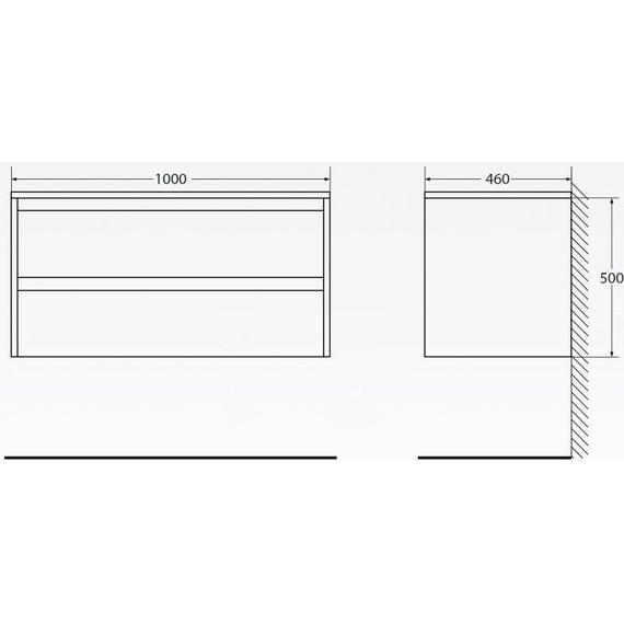 Тумба подвесная с раковиной BelBagno 100 см KRAFT-1000-2C-SO-RNN (раковина LOV-1000-LVB) Rovere Nebrasca Nature - фото 7