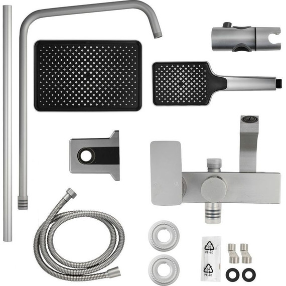 Душевая стойка Brimix 87755, алюминий - фото 4