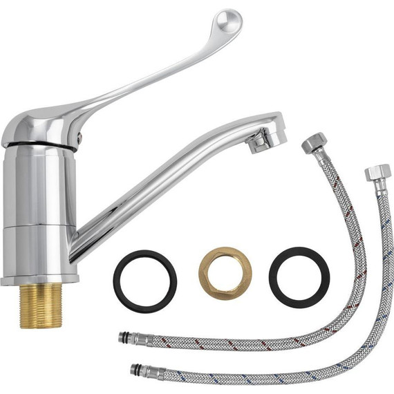 Смеситель для раковины с локтевой (хирургической) ручкой BRIMIX 1022-15 - фото 2