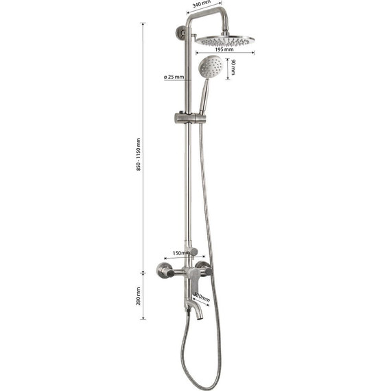 Душевая стойка Brimix 9335 - фото 7