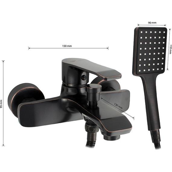 Смеситель для ванны GFmark 5710, медь - фото 6