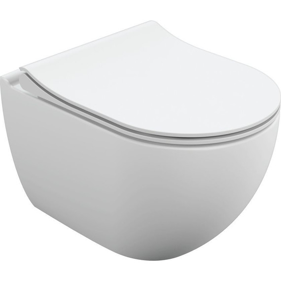 Унитаз подвесной безободковый Cersanit Brasko Smart Clean ON DPL EO Slim LP A64824 с тонкой крышкой микролифт - фото 