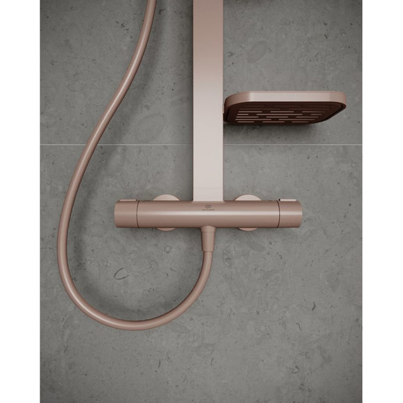 Душевая стойка с термостатом Ideal Standard ALU+ IS BD583RO, розовый - фото, картинка 9 Душевая стойка с термостатом Ideal Standard ALU+ IS BD583RO, розовый - фото 9