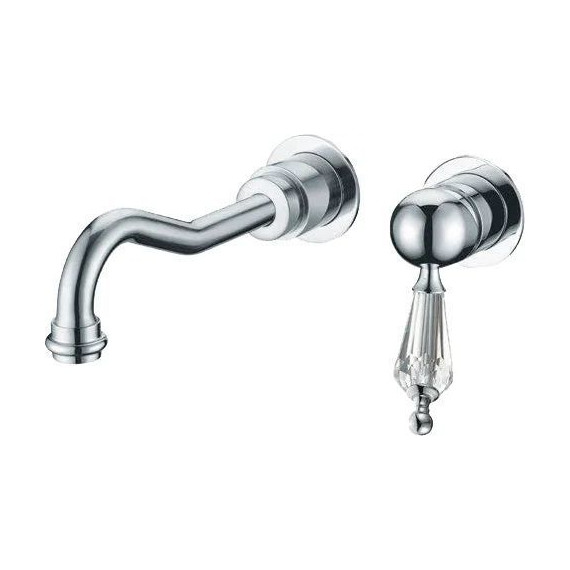 Смеситель для раковины настенный Boheme Brilante Ripresa Swarovski 347 (со скрытой частью) chrome - фото 