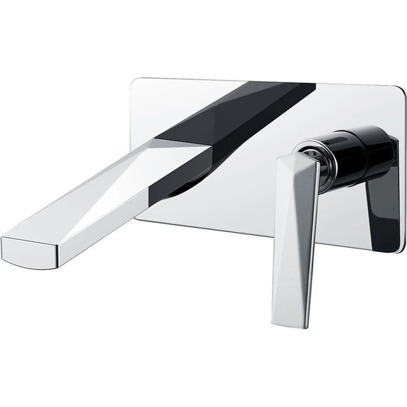 Смеситель для раковины настенный Boheme Venturo 375 (со скрытой частью) chrome - фото 