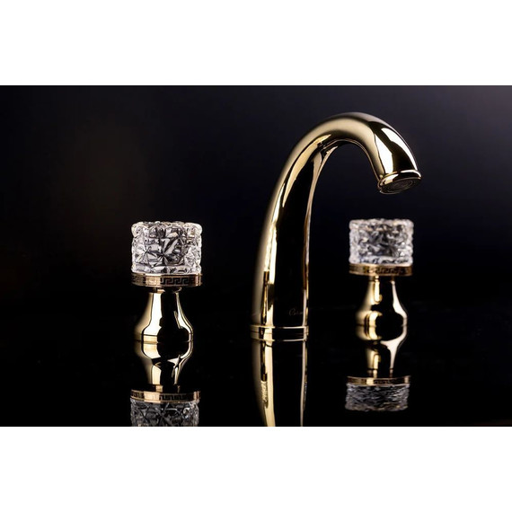 Смеситель для раковины Boheme Crystal 297-CRST, бронза - фото 2