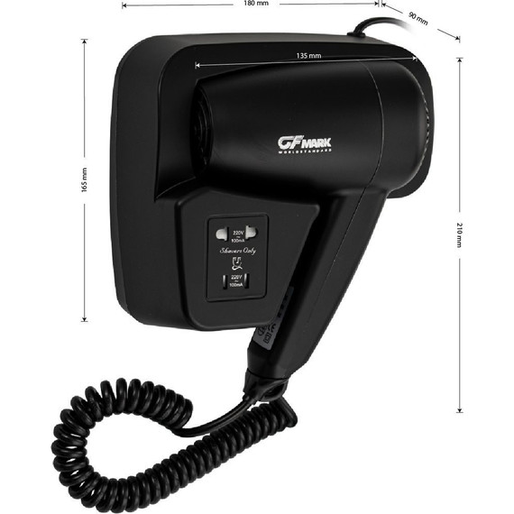 Фен для волос GFmark 6813, чёрный - фото 10