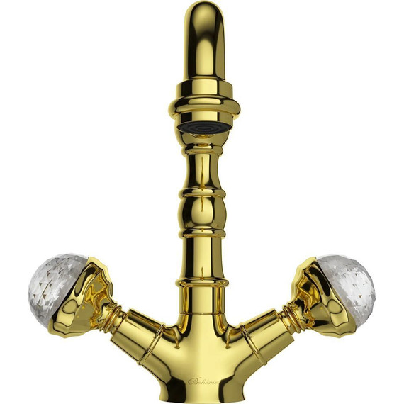 Смеситель для раковины Boheme Imperiale Presente Swarovski 332, золото - фото 4