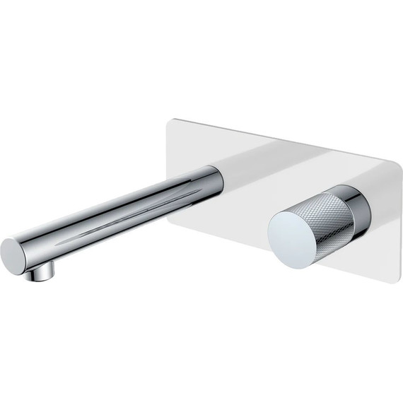 Смеситель для раковины настенный Boheme Stick 125-WCR.2 (со скрытой частью) white chrome, Цвет производителя: white chrome - фото 