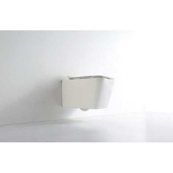 Унитаз подвесной безободковый CeramaLux TR5170 с тонкой крышкой микролифт (система смыва Торнадо) - фото 2