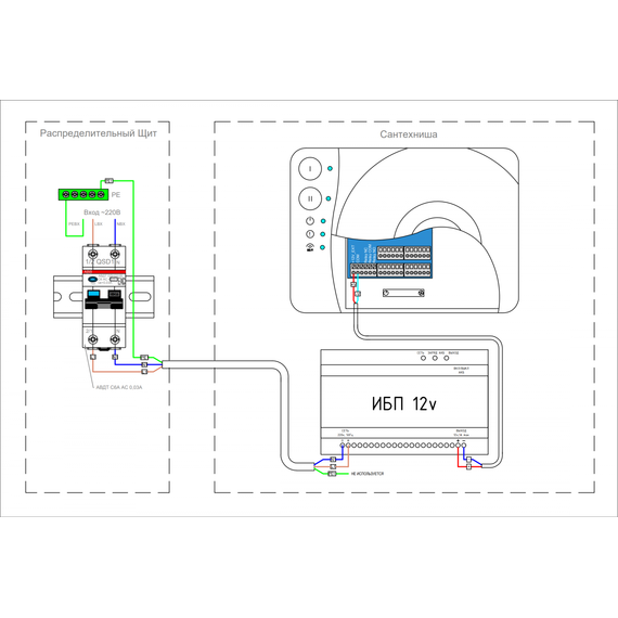 Источник бесперебойного питания 12В со встроенной Li-ion АКБ 1А ИБП12В-DIN - фото 3