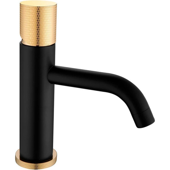 Смеситель для раковины Boheme Stick 121-BG.2, чёрный/золото, Цвет производителя: чёрный, золото - фото 