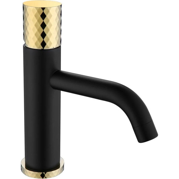 Смеситель для раковины Boheme Stick 121-BG, чёрный/золото, Цвет производителя: чёрный, золото - фото 