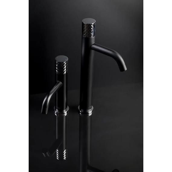 Смеситель для раковины высокий Boheme Stick 122-BCR, black chrome, Цвет производителя: black chrome - фото 2