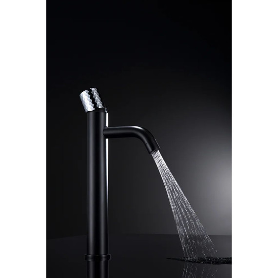 Смеситель для раковины высокий Boheme Stick 122-BCR, black chrome, Цвет производителя: black chrome - фото 4