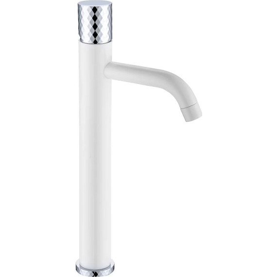 Смеситель для раковины высокий Boheme Stick 122-WCR, white chrome, Цвет производителя: white chrome - фото 