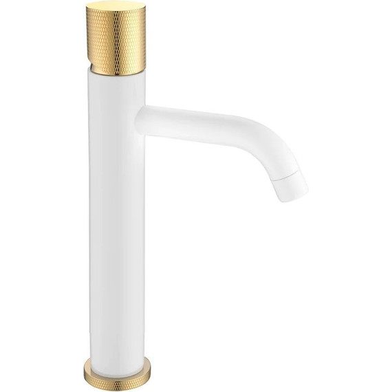 Смеситель для раковины высокий Boheme Stick 122-WG.2, white gold, Цвет производителя: white gold - фото 