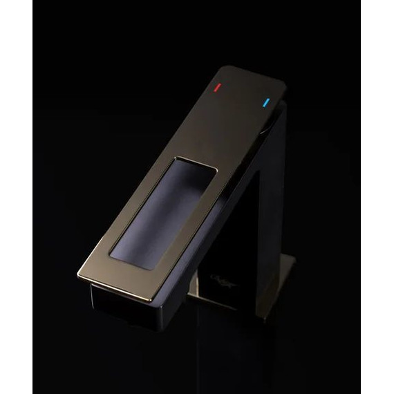 Смеситель для раковины Boheme Q 141-BG, чёрный/золото - фото 4