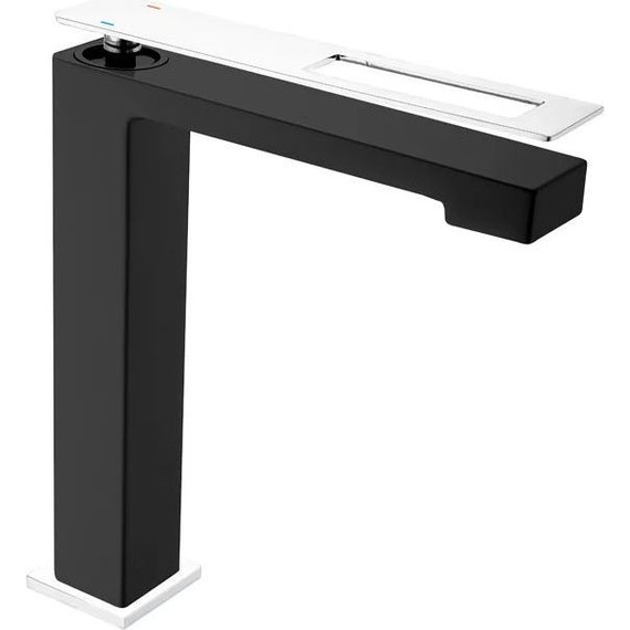 Смеситель для раковины высокий Boheme Q 142-BCR, black chrome - фото 