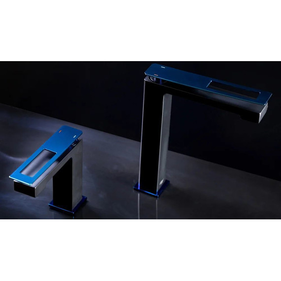 Смеситель для раковины высокий Boheme Q 142-BUW, black blue, Цвет производителя: black blue - фото 3