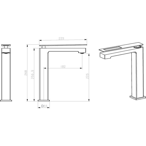 Смеситель для раковины высокий Boheme Q 142-GCR, gold chrome, Цвет производителя: gold chrome - фото 2