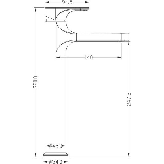 Смеситель для раковины высокий Boheme Spectre 452-B, чёрный матовый, Цвет производителя: чёрный матовый - фото, картинка 2 Смеситель для раковины высокий Boheme Spectre 452-B, чёрный матовый, Цвет производителя: чёрный матовый - фото 2