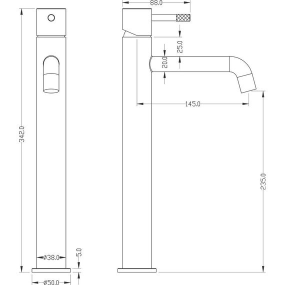Смеситель для раковины высокий Boheme Uno 462-WCR, white chrome, Цвет производителя: white chrome - фото 2