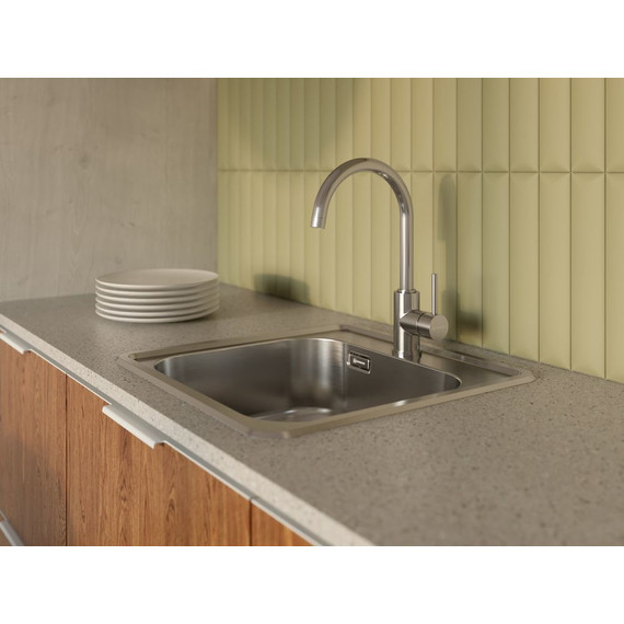 Кухонная мойка Omoikiri Notoro 48-IN 0,8 мм 4997436, нержавеющая сталь, Цвет производителя: нержавеющая сталь - фото 4