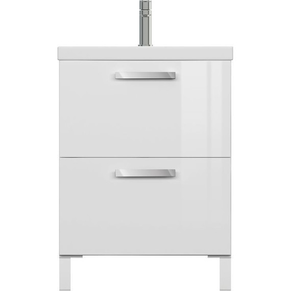 Тумба подвесная/напольная с раковиной Cersanit Melar 60 см 64128, белый - фото 6