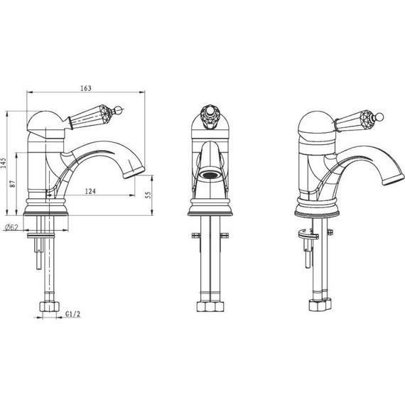 Смеситель для раковины Boheme Medici Ripresa 301, бронза - фото 2