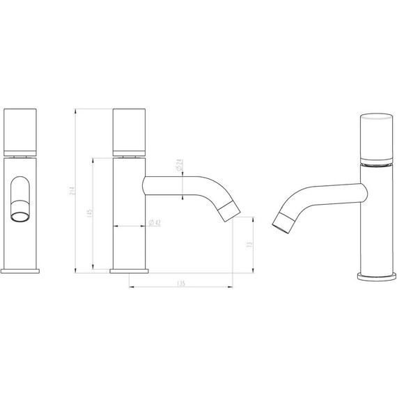Смеситель для раковины Boheme Stick 121-GG, золото, Цвет производителя: золото - фото 5