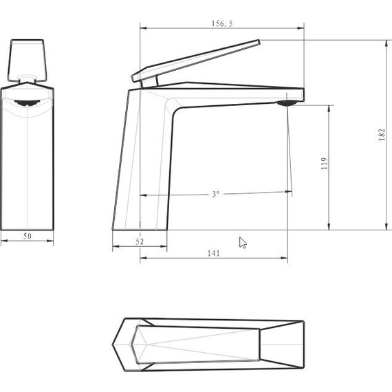 Смеситель для раковины Boheme Venturo 381-W, white gold, Цвет производителя: white gold - фото 4