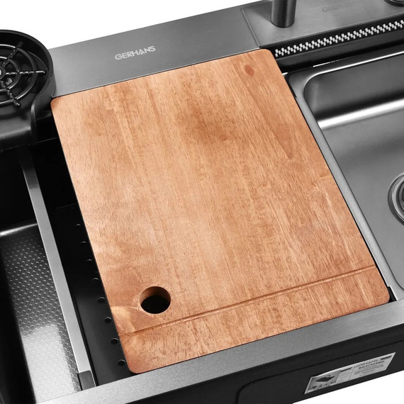 Кухонная мойка Gerhans K37545BD 1 мм, графит (НОВИНКА 2024), Цвет производителя: графит - фото 4