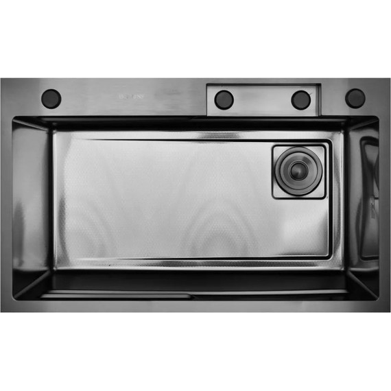 Кухонная мойка Gerhans K37545BD 1 мм, графит (НОВИНКА 2024), Цвет производителя: графит - фото 8