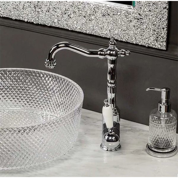 Смеситель для раковины высокий Boheme Tradizionale Chromo 262, chrome - фото 2