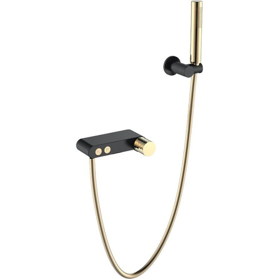 Смеситель для ванны Boheme Stick 123-BG, чёрный/золото, Цвет производителя: чёрный, золото глянец - фото 2