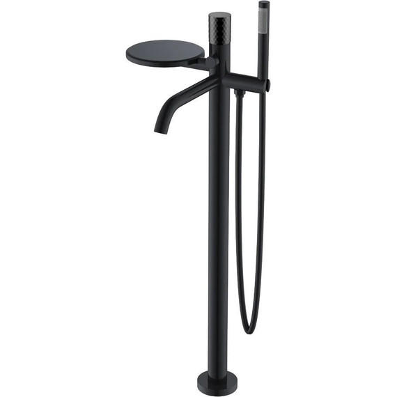Смеситель для ванны напольный Boheme Stick 129-BB, чёрный, Цвет производителя: чёрный - фото 