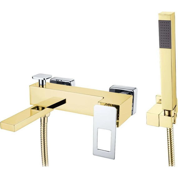Смеситель для ванны Boheme Q 143-GCR, gold chrome, Цвет производителя: gold chrome - фото 