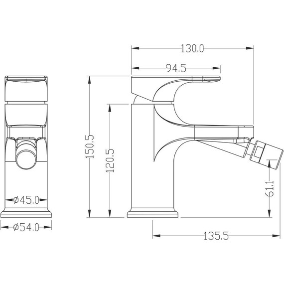 Смеситель для биде Boheme Spectre 456-Gm, gun metal, Цвет производителя: gun metal - фото 2