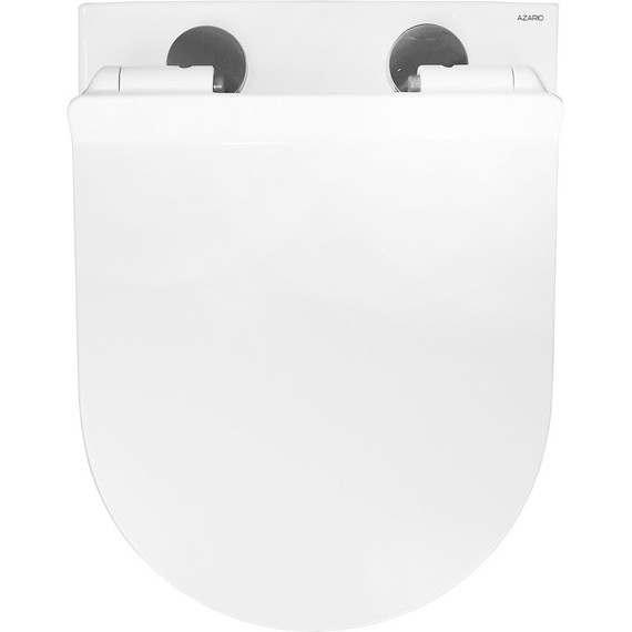 Унитаз подвесной безободковый Azario Fretta Round с тонкой крышкой микролифт - фото 11