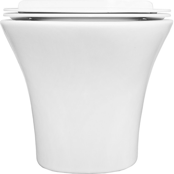 Унитаз подвесной безободковый Azario Fretta Round с тонкой крышкой микролифт - фото 8