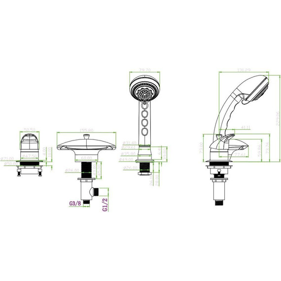Смеситель для ванны Boheme Niagara 389-N, chrome - фото 2