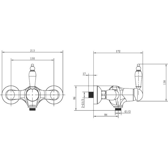 Смеситель для душа Boheme Tradizionale 264, chrome - фото 2