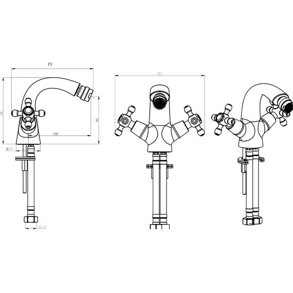 Смеситель для биде Boheme Camelia 276, chrome - фото 3