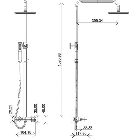 Душевая стойка Boheme Stick 128-WCR.2, white chrome, Цвет производителя: white chrome - фото, картинка 2 Душевая стойка Boheme Stick 128-WCR.2, white chrome, Цвет производителя: white chrome - фото 2