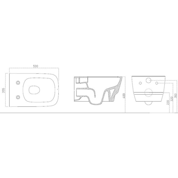 Унитаз подвесной безободковый Boheme Bello 971-W с тонкой крышкой микролифт, белый глянцевый, Цвет производителя: белый глянцевый - фото 3